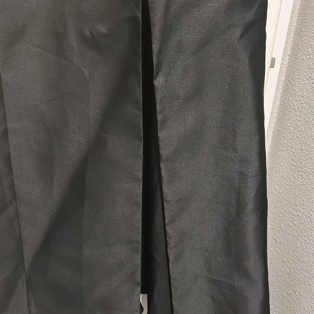 NWT ALFRED SUNG Trumpet Black Maxi Dress with Front Slit Prom Wedding Gala - Picture 6 of 8